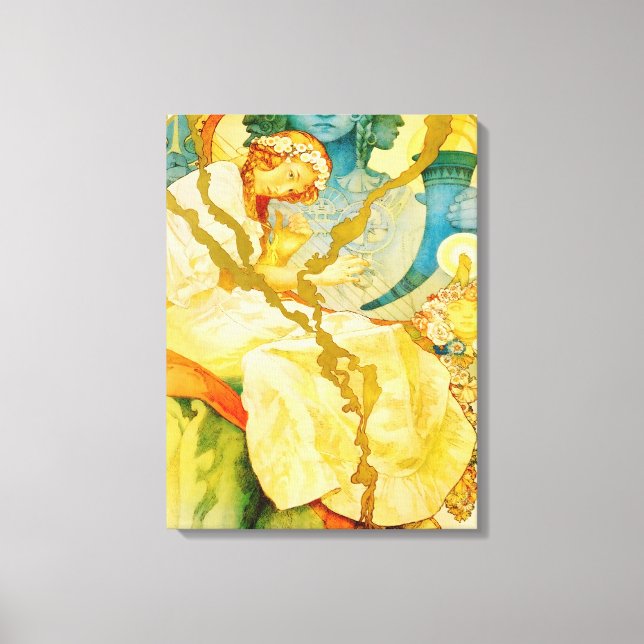 Musical Art nouveau Vintage Canvastryck (Framsida)