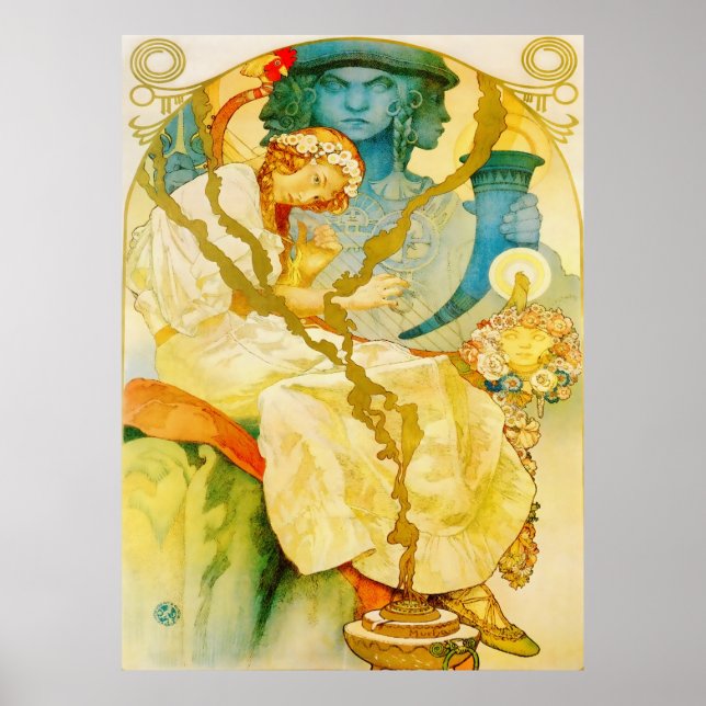 Musical Art nouveau Vintage Poster (Framsidan)