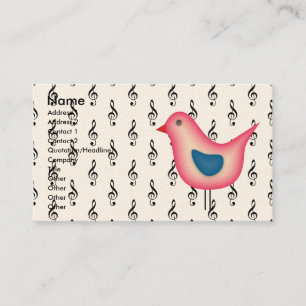 Musical Birdie Visitkort