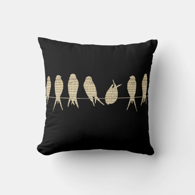 Musical Birds Pillow Kudde (Framsida)