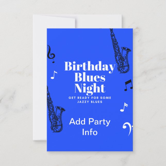 Musical Birthday-inbjudan Inbjudningar (Framsida)