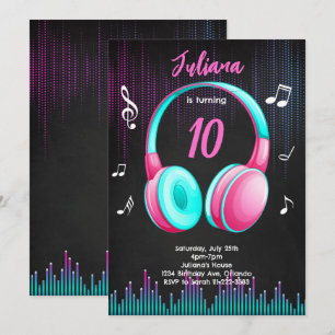 Musical Birthday-inbjudan Inbjudningar