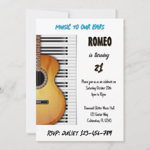 Musical Birthday-inbjudan Inbjudningar