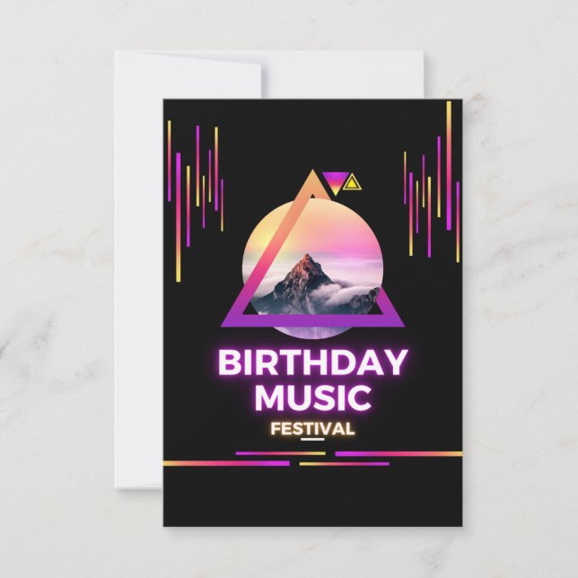 Musical Birthday-inbjudan Inbjudningar (Framsida)
