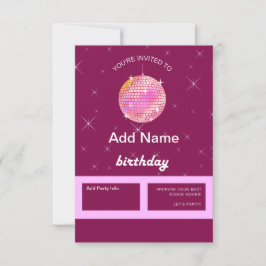 Musical Birthday-inbjudan Inbjudningar