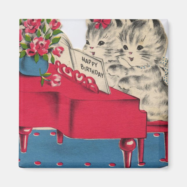 Musical Birthday Kittens Magnet (Framsidan)