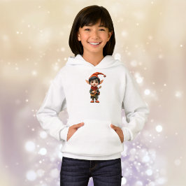 Musical Boy jul Elf Girl's Hoodie T Shirt