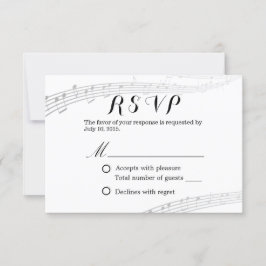 Musical Bröllop Simple och Elegant OSA Kort