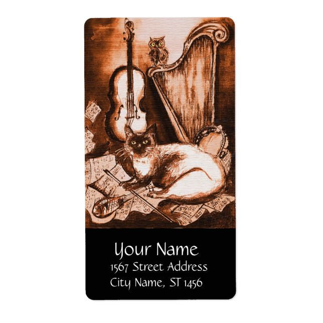 MUSICAL CAT, Brown and White Black Fraktsedel (Framsidan)