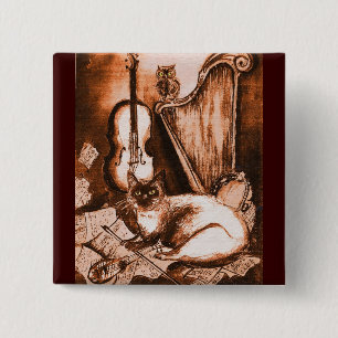 MUSICAL CAT, Brown and White Knapp