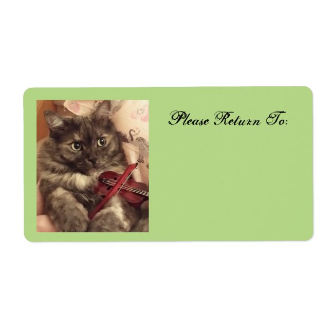 Musical Cat Label by RoseWrites Fraktsedel (Framsidan)