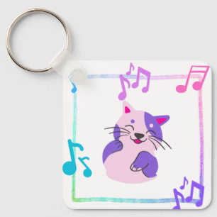 Musical Cat Nyckelring
