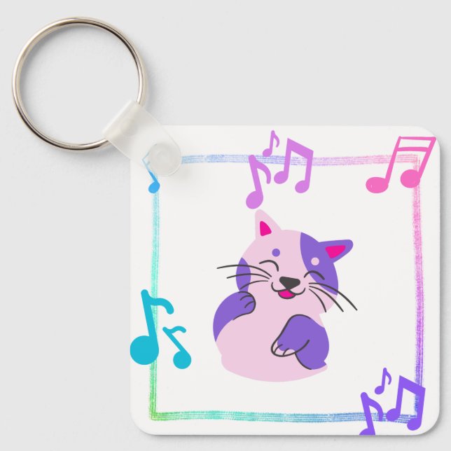 Musical Cat Nyckelring (Framsida)