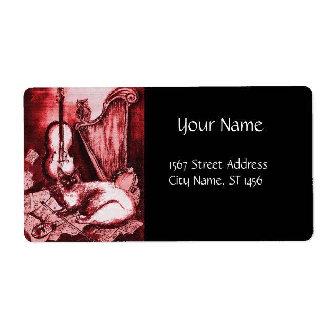 MUSICAL CAT OCH UGGLA ,Red White Black Fraktsedel (Framsidan)