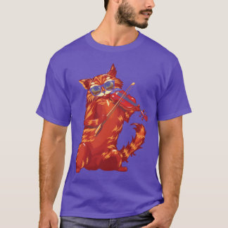 Musical Cat Plays Violin Orchestra Classic Music b T Shirt