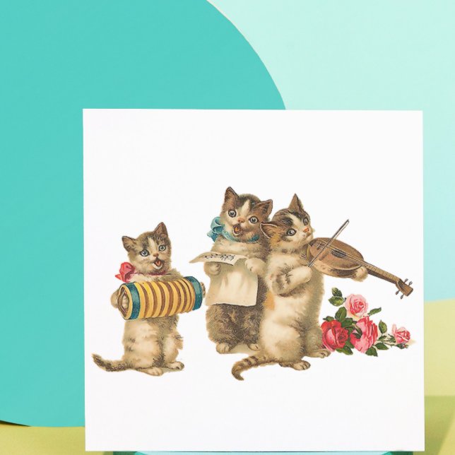 Musical Cats Fyrkantigt Klistermärke (Skapare uppladdad)