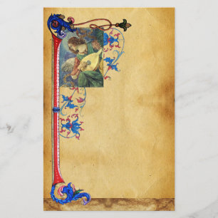 MUSICAL CHRISTMAS ANGEL BLOMMIGT PARCHMENT BREVPAPPER