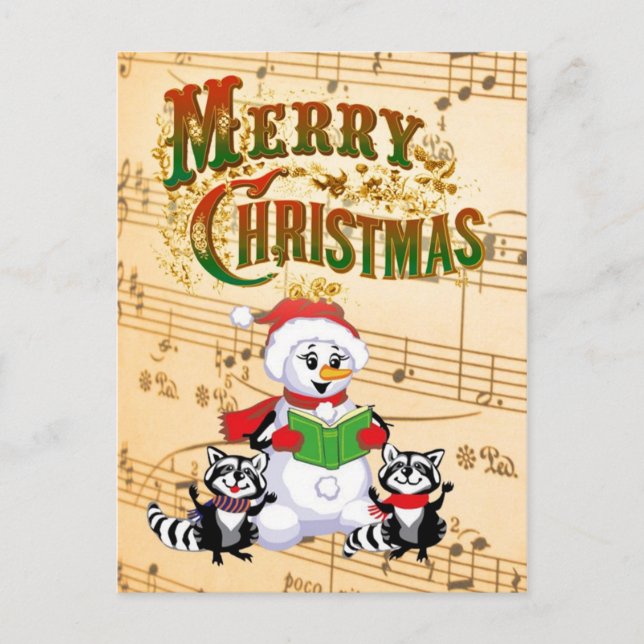 Musical Christmas Greetings Helg Vykort (Framsida)