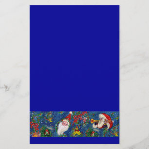 MUSICAL CHRISTMAS KVÄLL,SANTA OCH LEKSAK Bright Bl Brevpapper