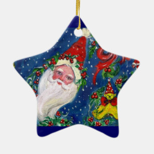 MUSICAL CHRISTMAS NATT IGHT JULTOMTEN PORTRÄTT Sta Julgransprydnad Keramik