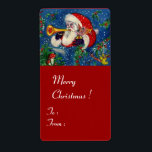 MUSICAL CHRISTMAS NIGHT/SANTA BUGLER FRAKTSEDEL<br><div class="desc">Färgfull,  vismisk och konstnärlig akrylmålning till jul.</div>