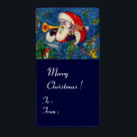 MUSICAL CHRISTMAS NIGHT/SANTA BUGLER FRAKTSEDEL<br><div class="desc">Färgfull,  vismisk och konstnärlig akrylmålning till jul.</div>