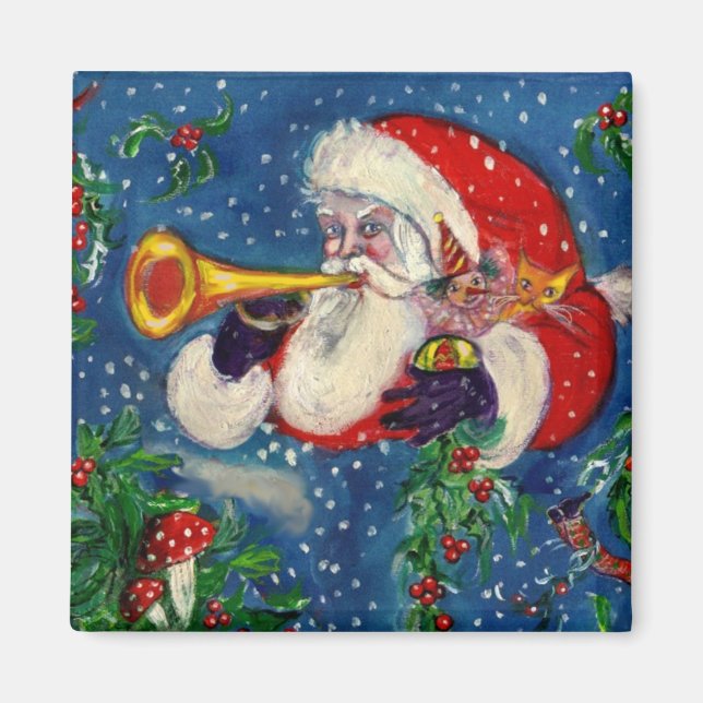 MUSICAL CHRISTMAS NIGHT,SANTA BUGLER MAGNET (Framsidan)