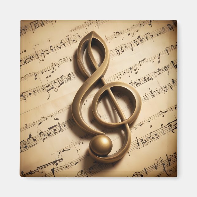 Musical Clef Note Magnet (Framsidan)