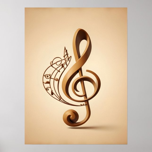 Musical Clef Note Poster (Framsidan)