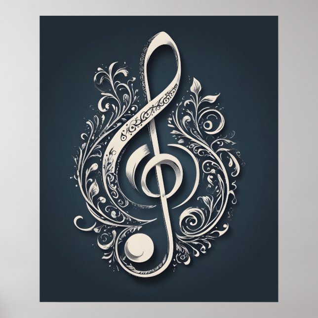 Musical Clef Note Poster (Framsidan)