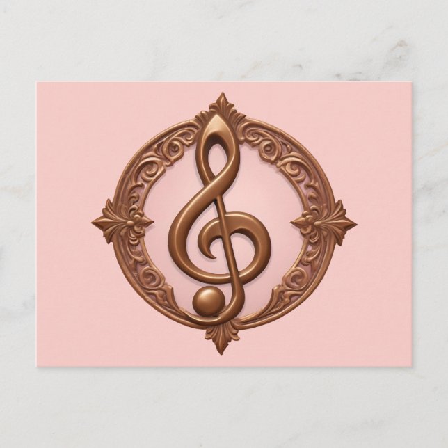 Musical Clef Note Vykort (Framsida)