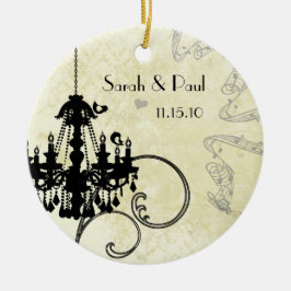 Musical Cute Black Birds Vintage Chandelier Julgransprydnad Keramik