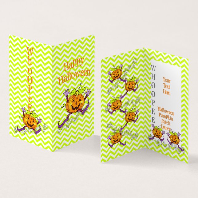 Musical Dancing Halloween Pumpkin Classroom-kort Kort (In- och utsida)