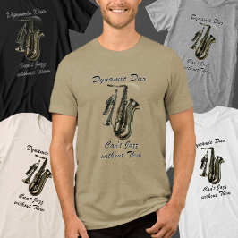 Musical Duo Horn & Sax Jazz T Shirt