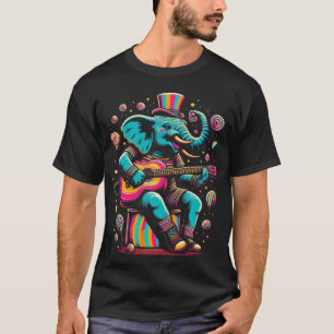 Musical Elephant i Top hat T Shirt