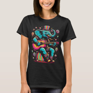 Musical Elephant i Top hat T Shirt