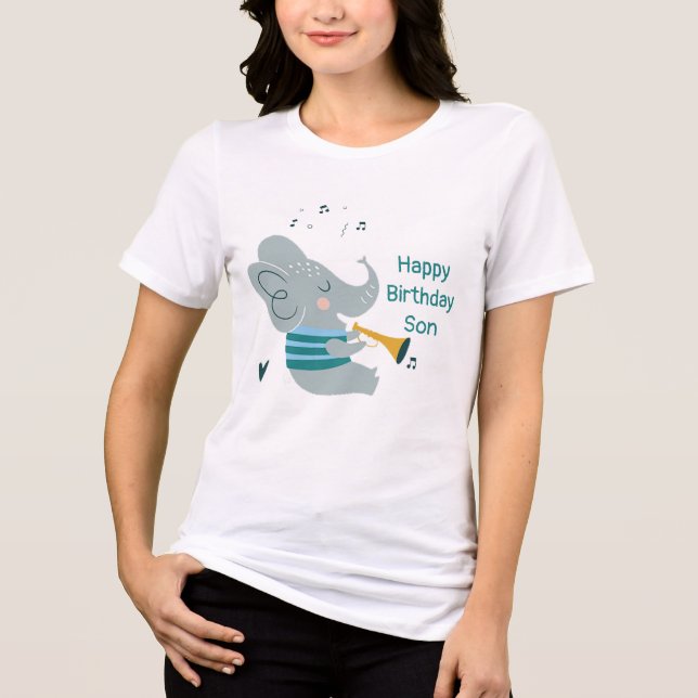 Musical Elephant T Shirt (Framsida)