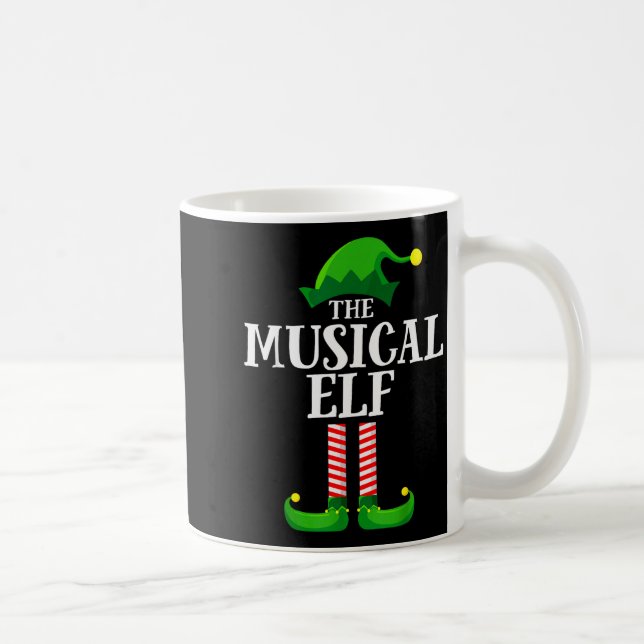 Musical Elf Matching Family Group Christmas Party  Kaffemugg (Höger)