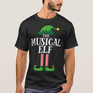 Musical Elf Matching Family Group jul Party T Shirt