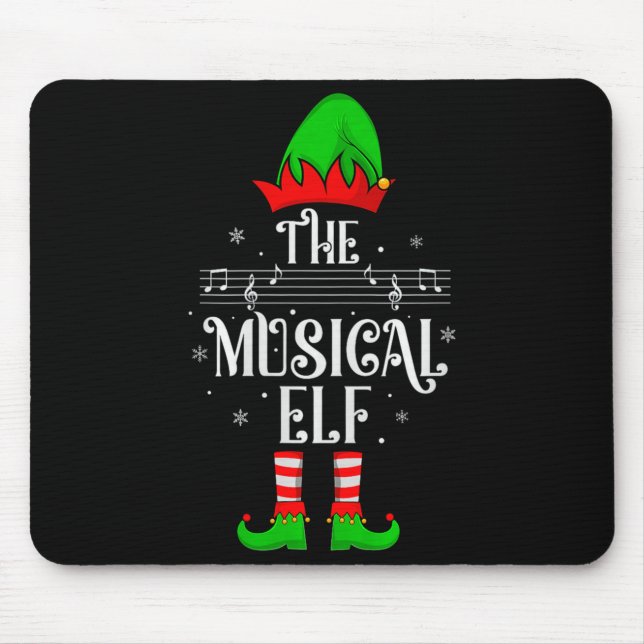 Musical Elf Xmas Christmas Matching Family Elf Squ Musmatta (Framsidan)