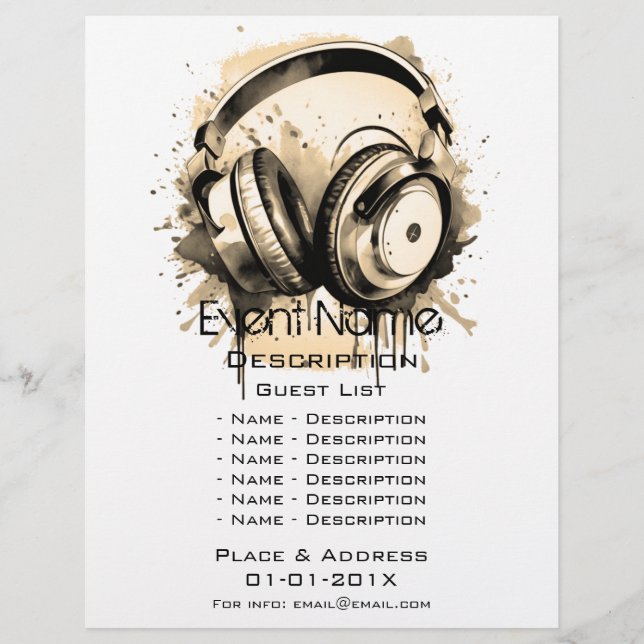 Musical Event Promotion Reklamblad (Framsidan)