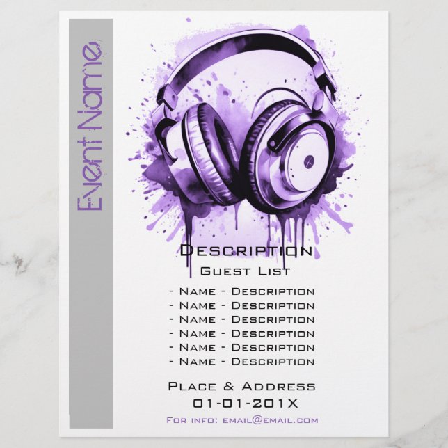 Musical Event Promotion Reklamblad (Framsidan)