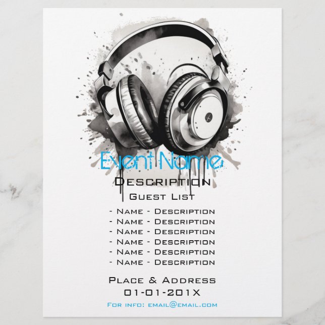 Musical Event Promotion Reklamblad (Framsidan)