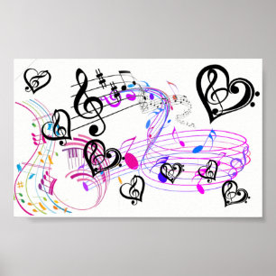 Musical Färg & Notes on Value Poster