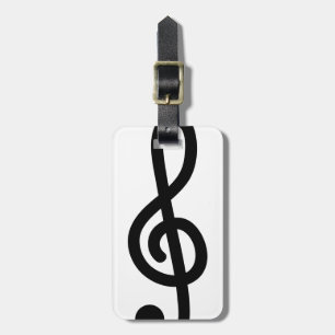 Musical G Treble clef note-resepaket-taggar Bagagebricka