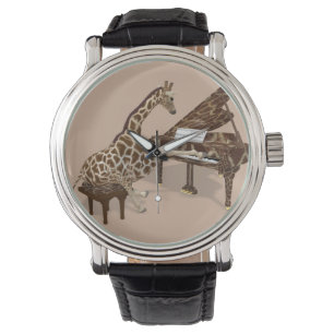 Musical Giraffe Spela Grand Piano Armbandsur