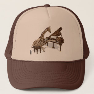 Musical Giraffe Spela Grand Piano Truckerkeps