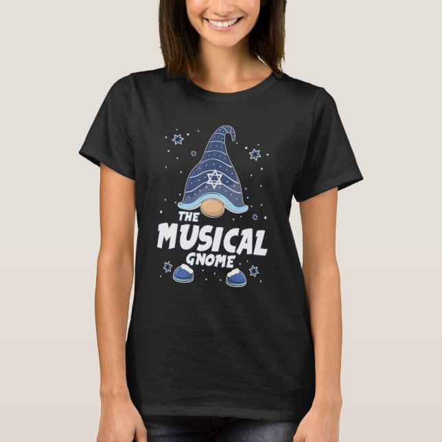 Musical Gnome  Hanukkah Family Matching for men wo T Shirt (Framsida)