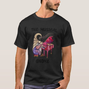 Musical Gnome Pianist Music Musician Piano Player T Shirt