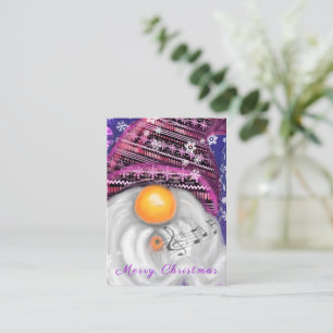 Musical Gnome Singing jul Card Anteckningskort